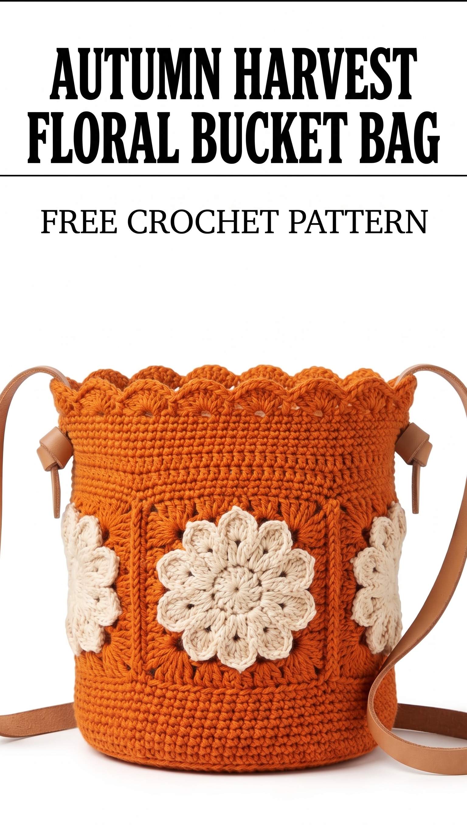 Autumn Harvest Floral Bucket Bag Free Crochet Pattern