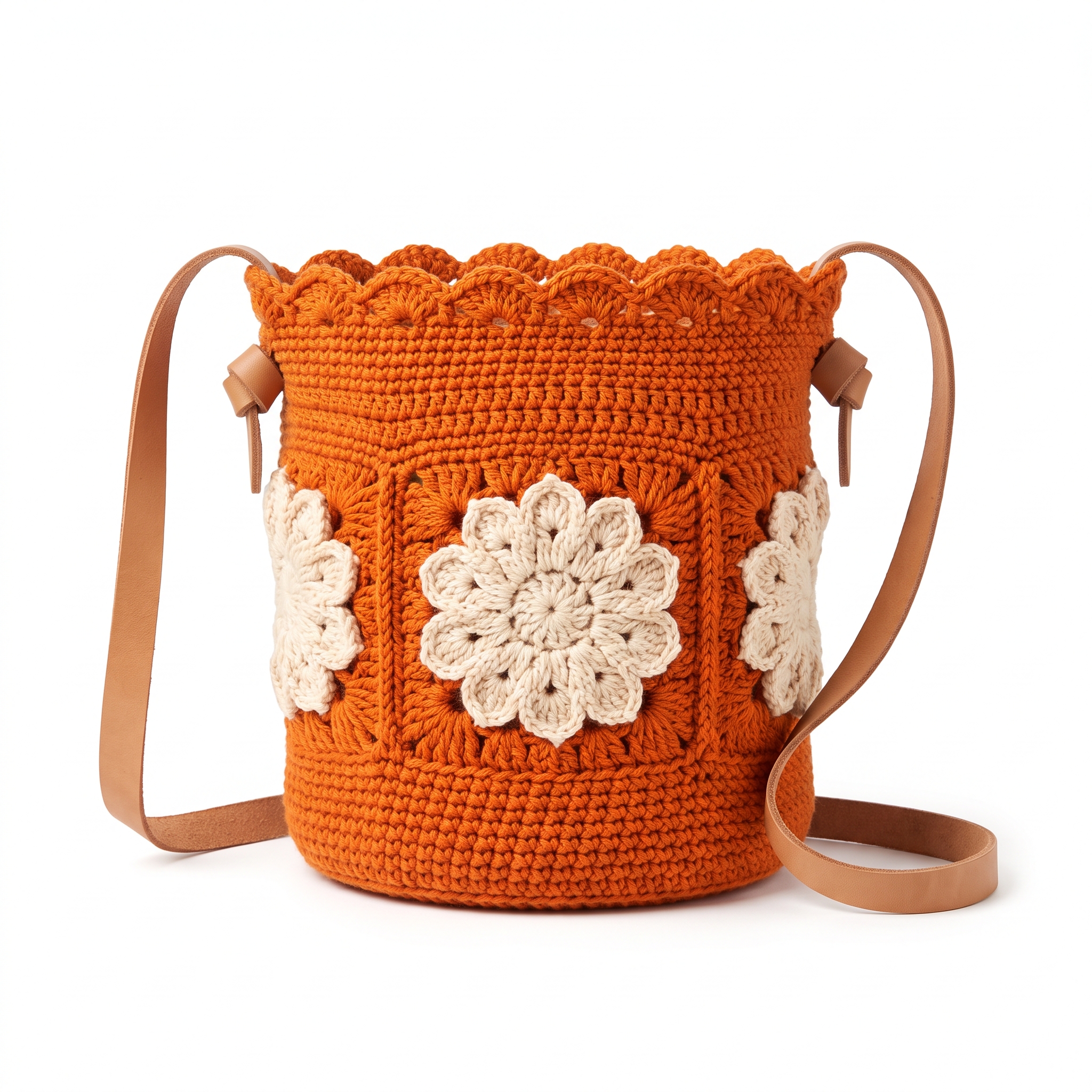 Autumn Harvest Floral Bucket Bag Free Crochet Pattern