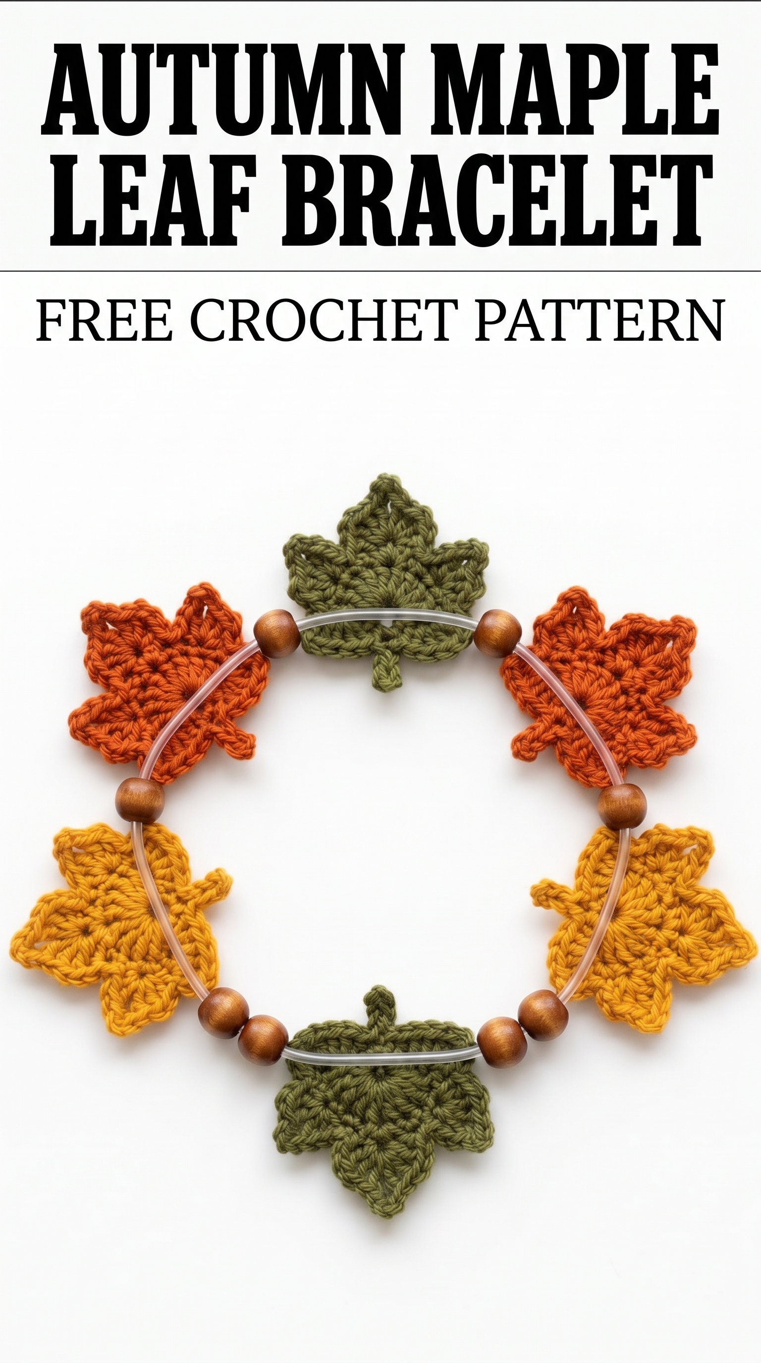 Autumn Maple Leaf Bracelet Free Crochet Pattern