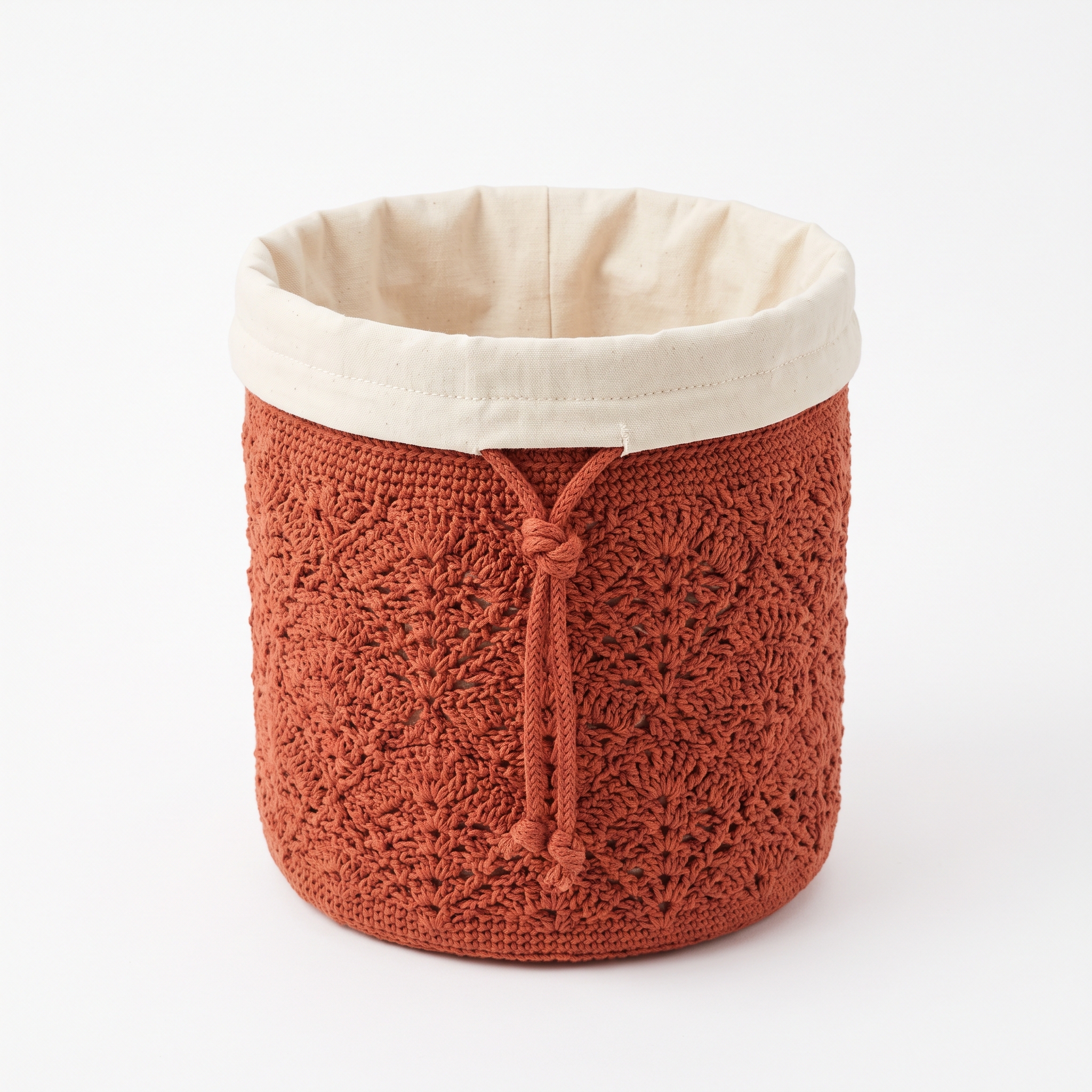 Autumn Terracotta Lace Bucket Bag Free Crochet Pattern
