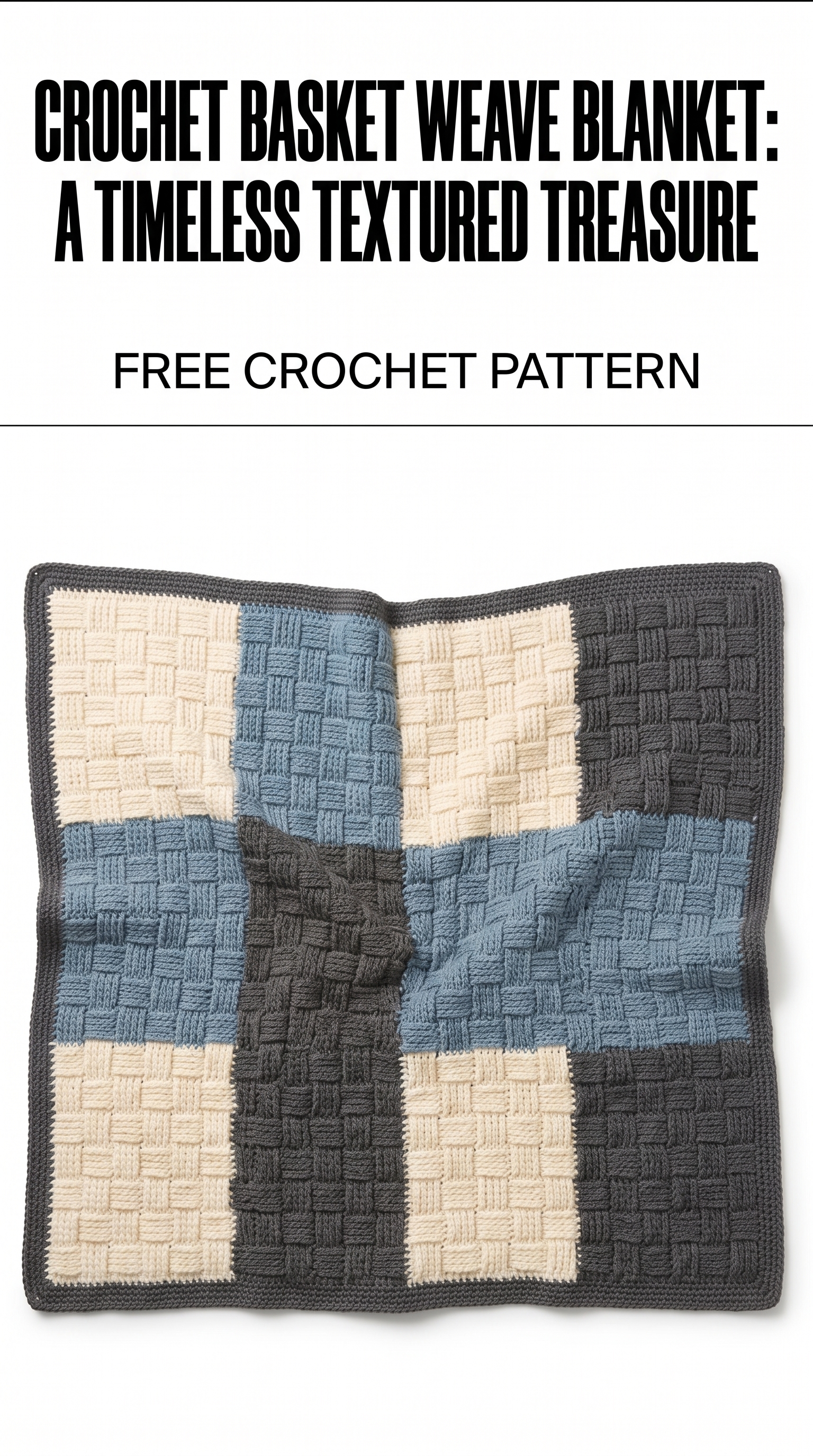 Crochet Basket Weave Blanket: A Timeless Textured Treasure