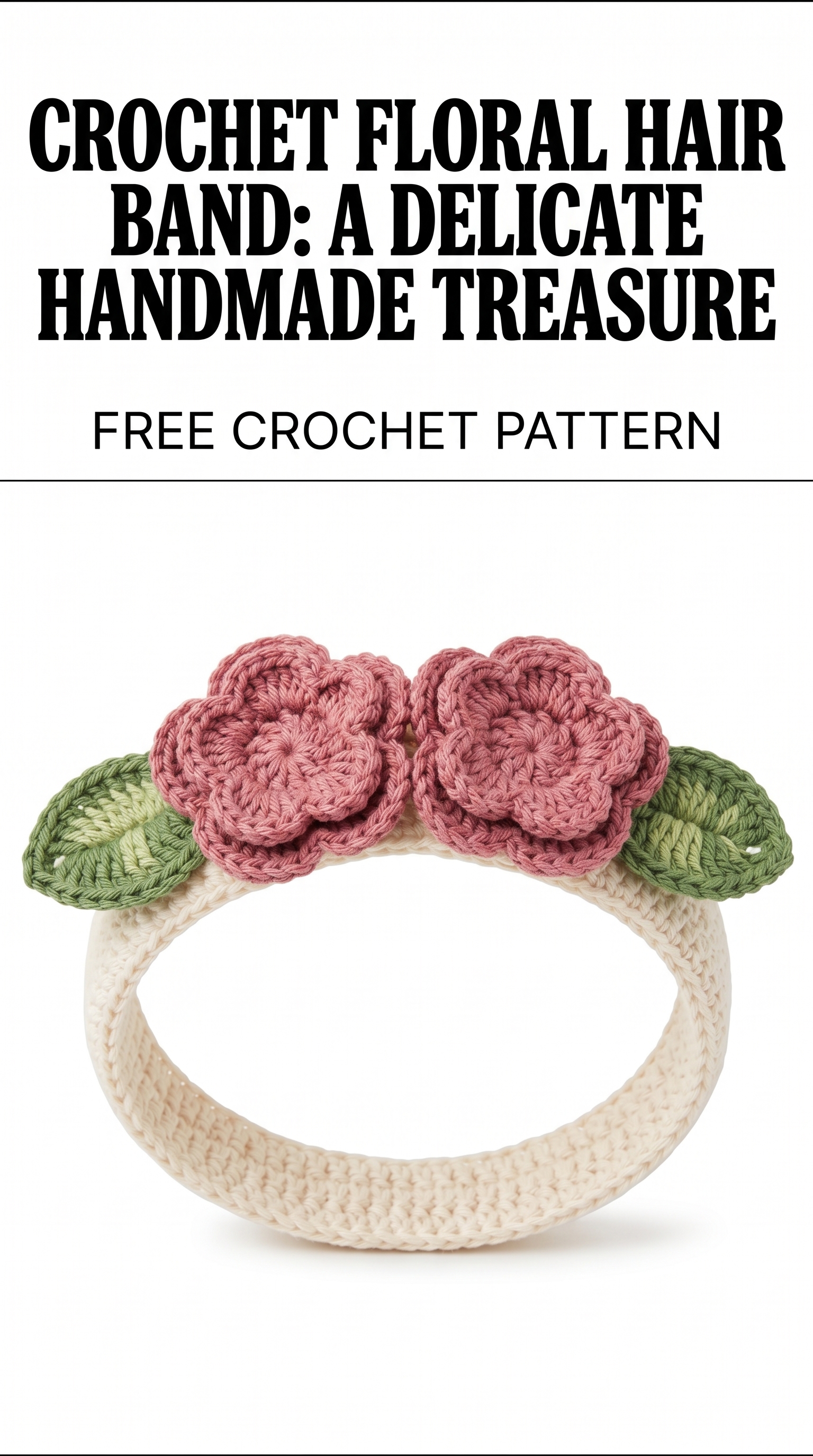 Crochet Floral Hair Band: A Delicate Handmade Treasure