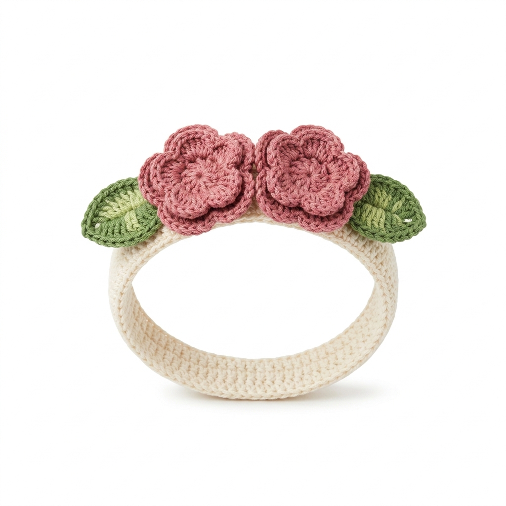 Crochet Floral Hair Band: A Delicate Handmade Treasure