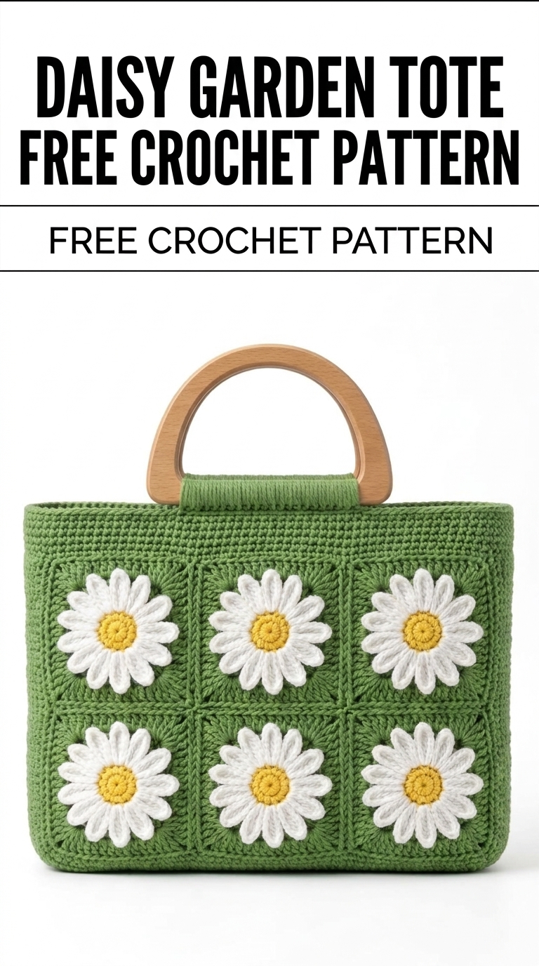 Daisy Garden Tote Free Crochet Pattern