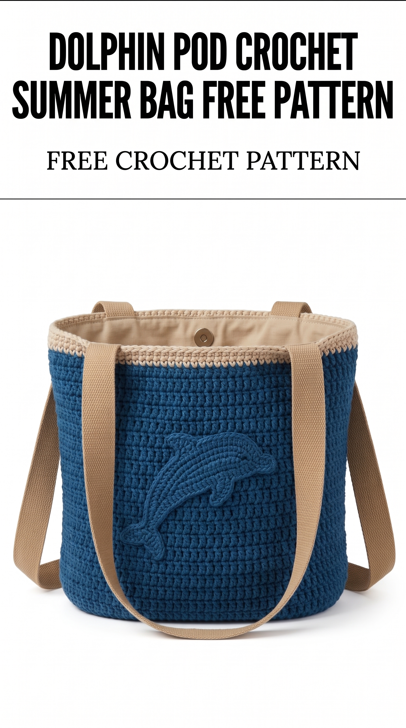 Dolphin Pod Crochet Summer Bag Free Pattern