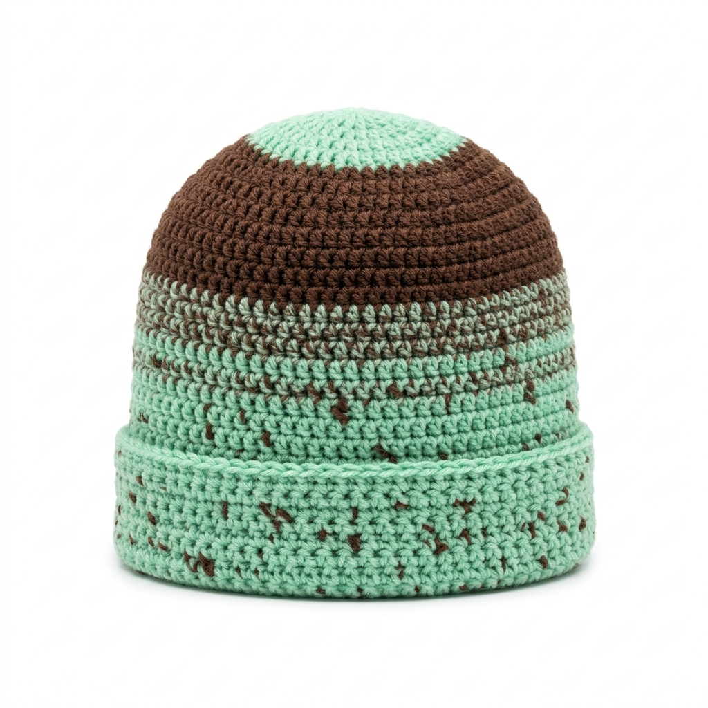 Mint Chocolate Chip Beanie Free Crochet Pattern