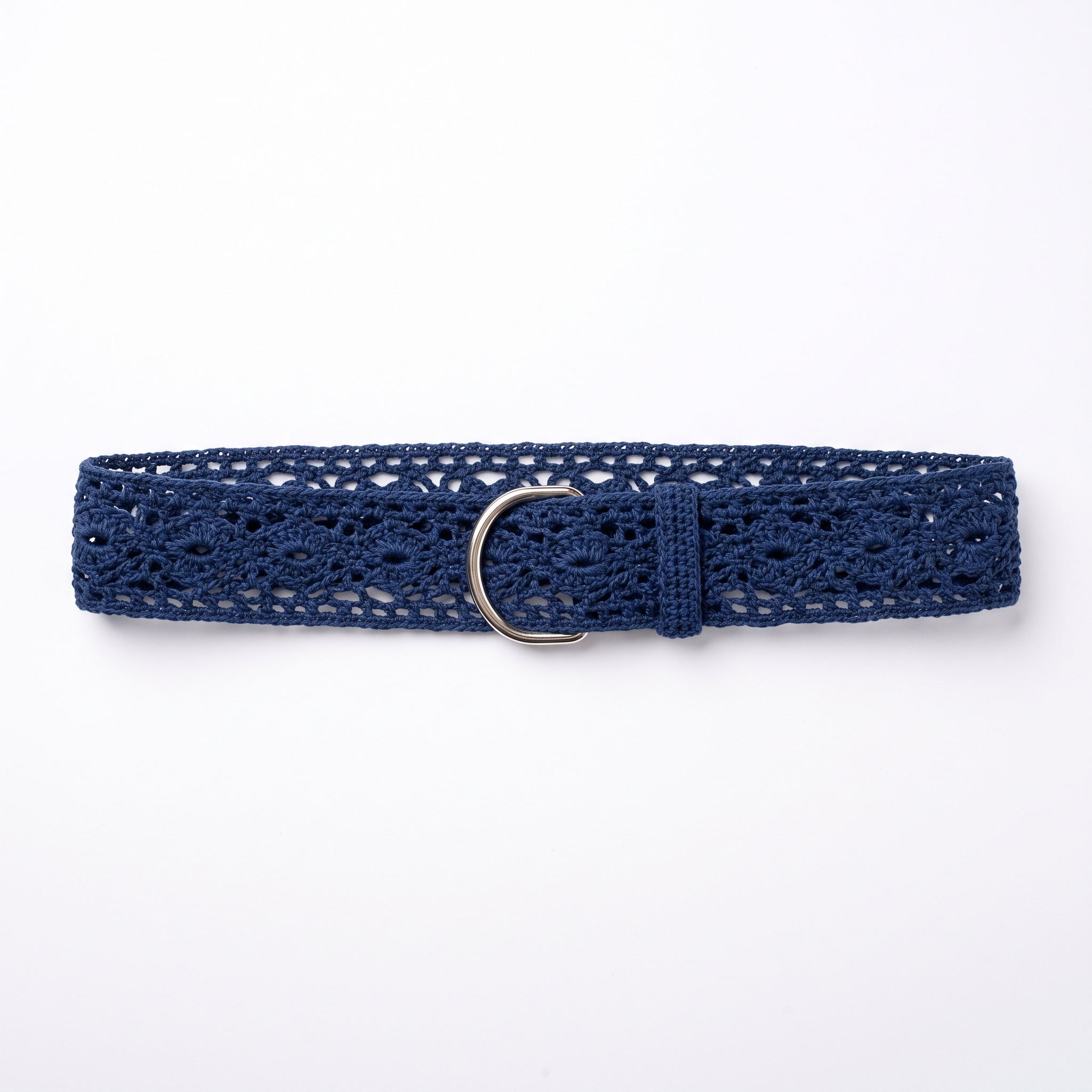 Navy Blue Nautical Lace Belt Free Crochet Pattern