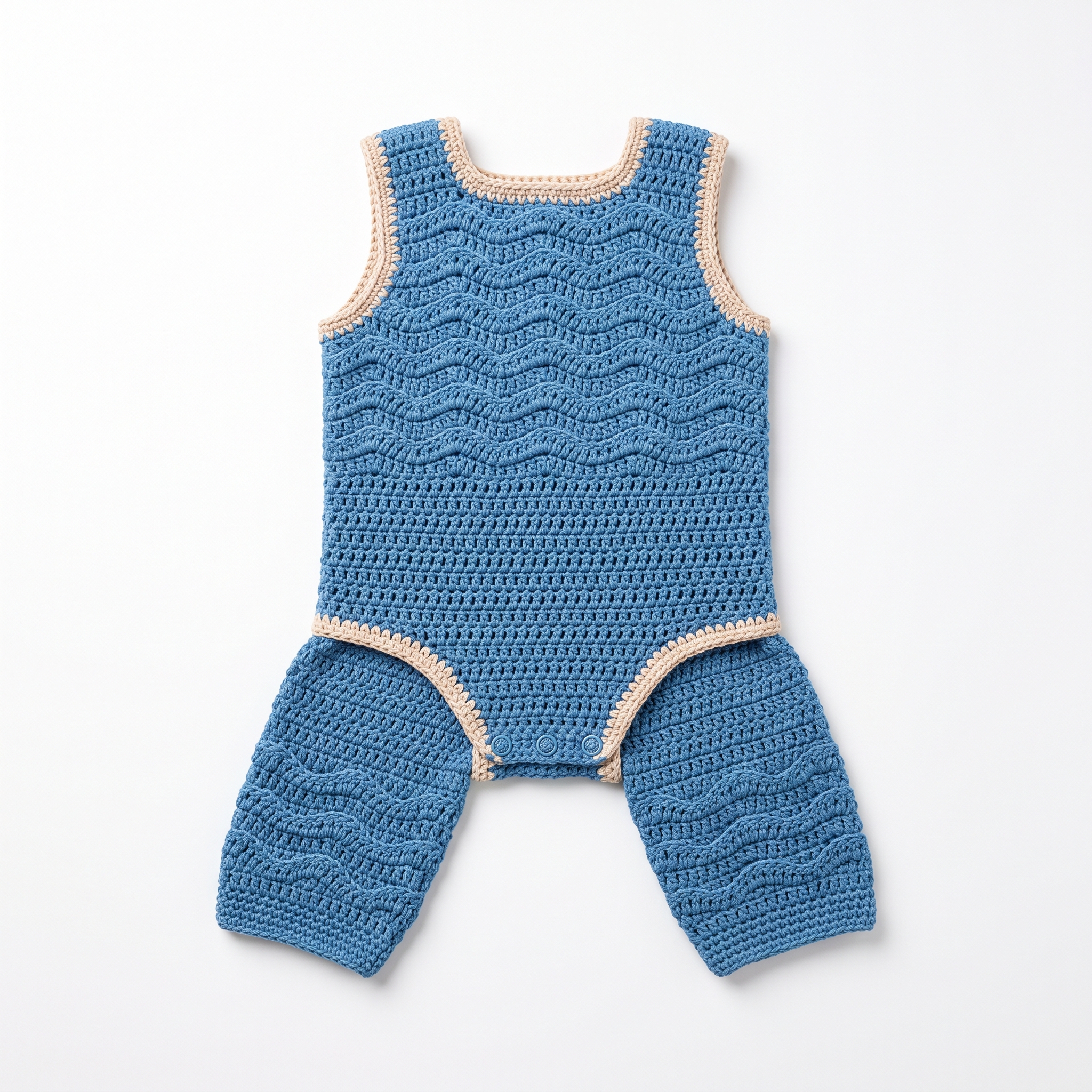 Ocean Wave Baby Romper Free Crochet Pattern