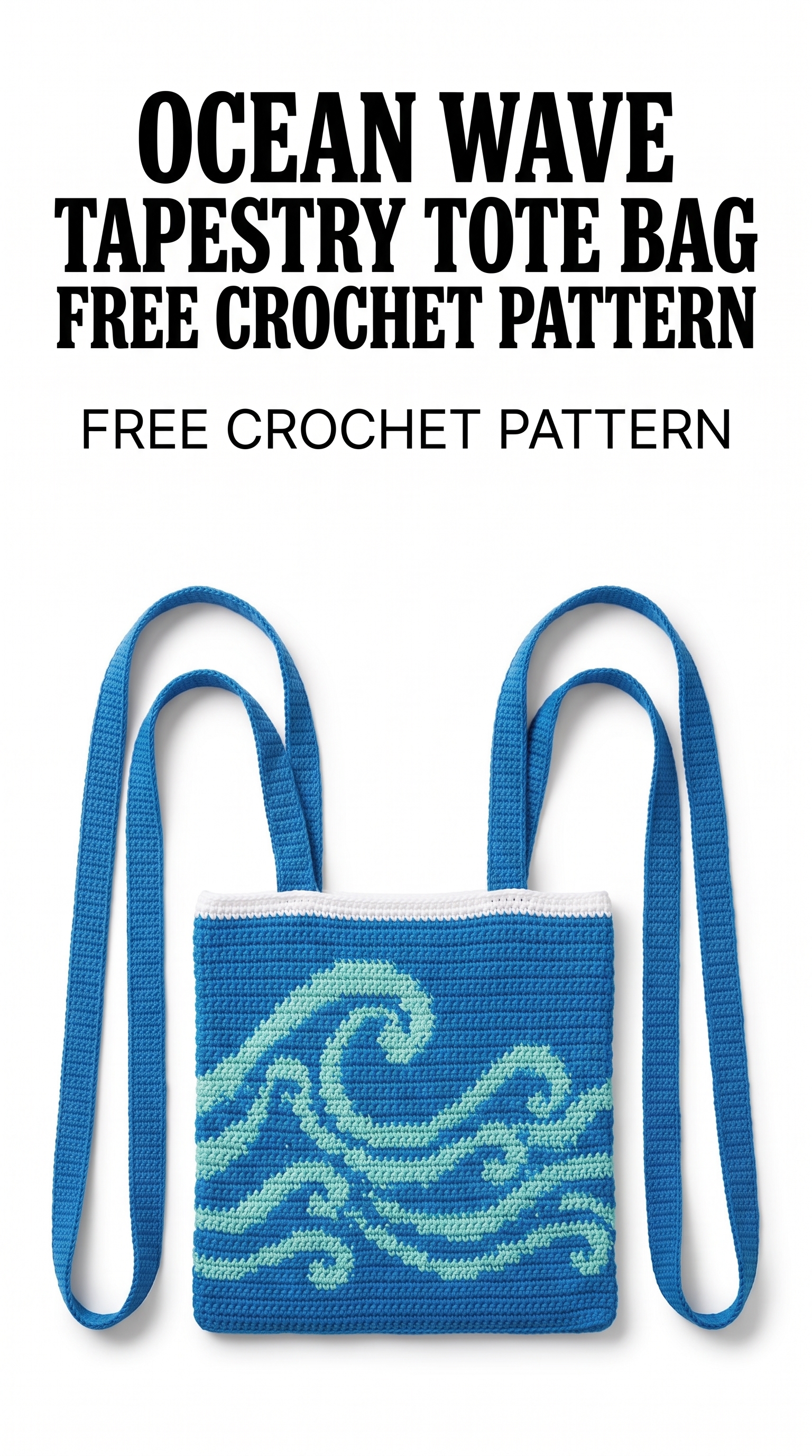 Ocean Wave Tapestry Tote Bag Free Crochet Pattern