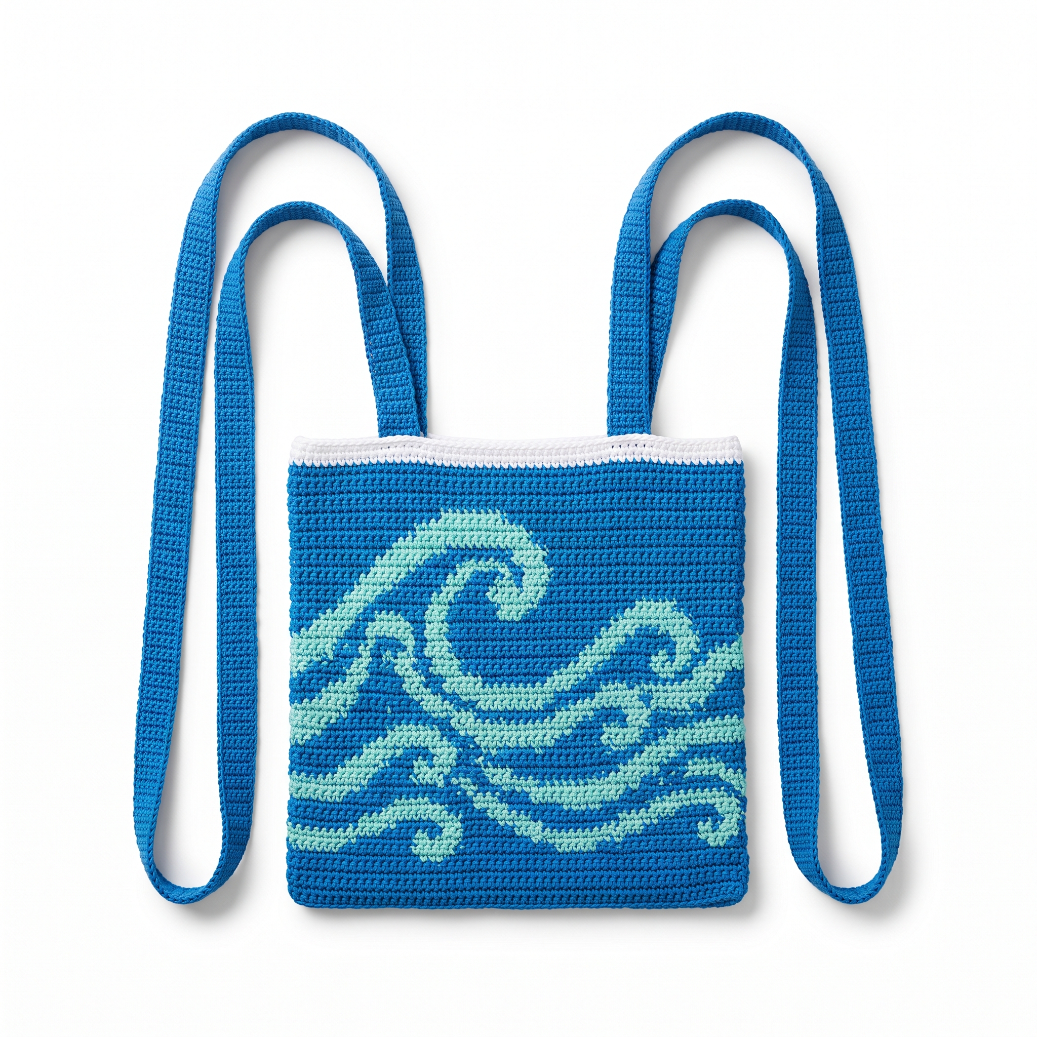Ocean Wave Tapestry Tote Bag Free Crochet Pattern