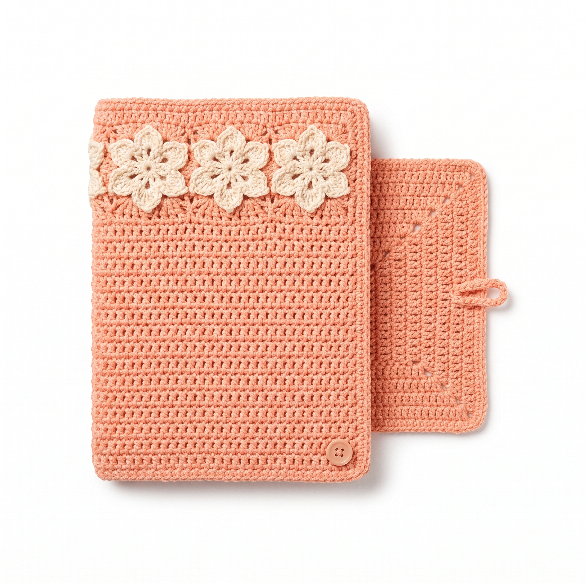 Peach Blossom Diary Cover Free Crochet Pattern
