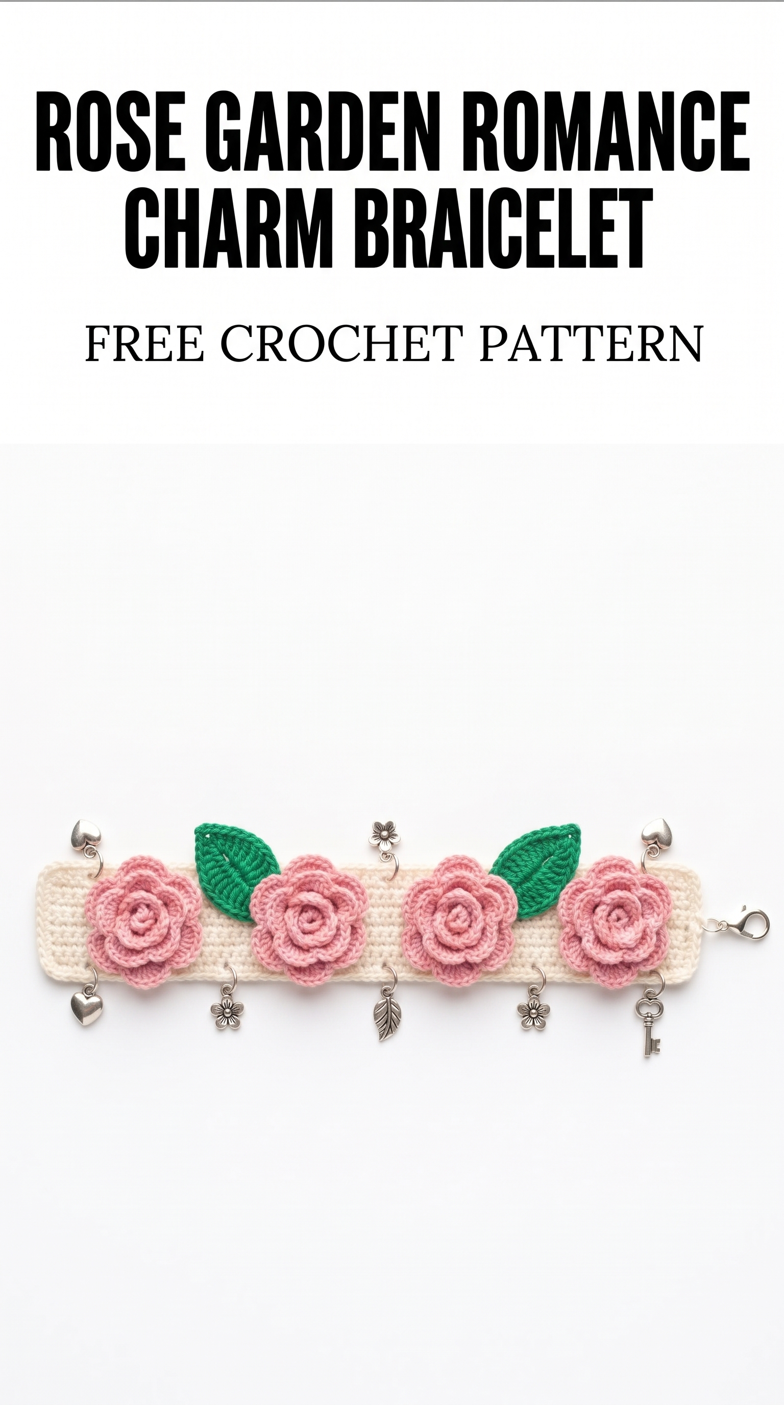 Rose Garden Romance Charm Bracelet Free Crochet Pattern