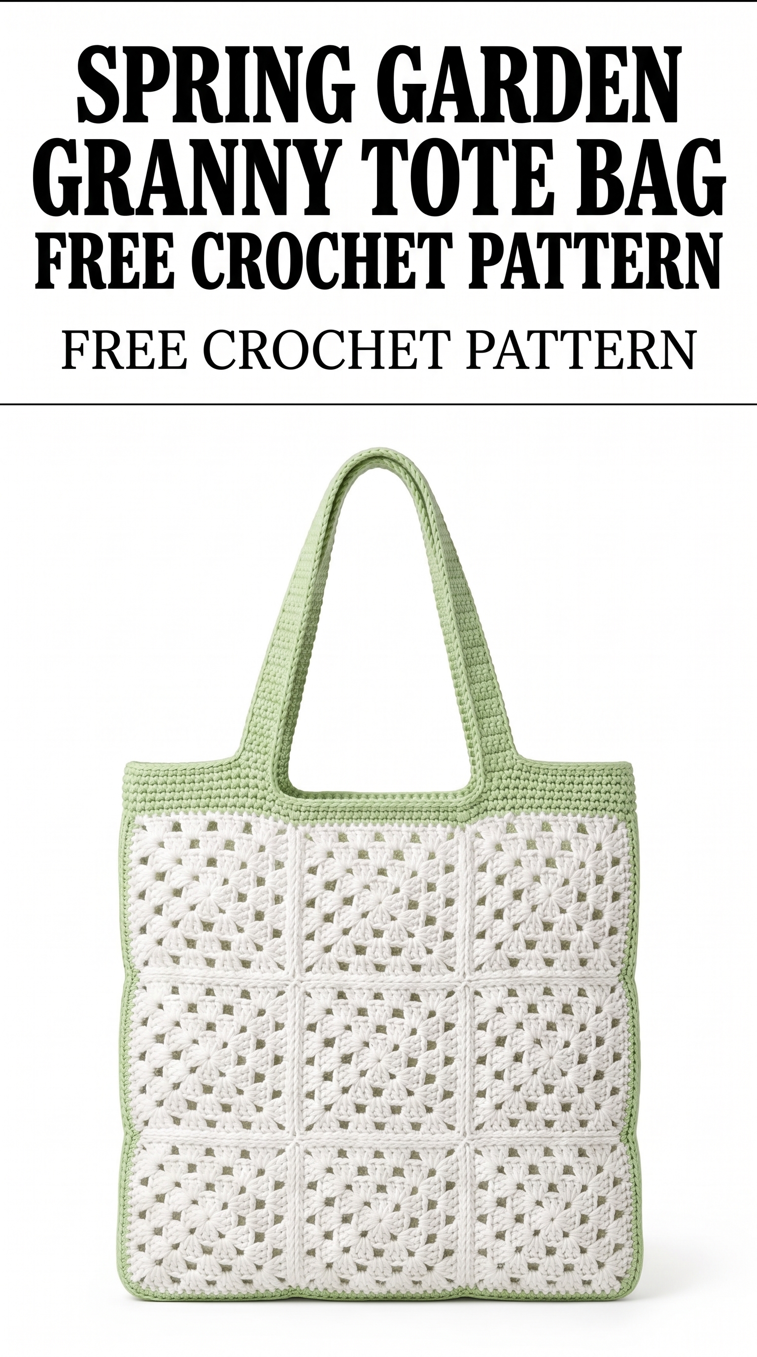 Spring Garden Granny Tote Bag Free Crochet Pattern
